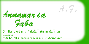 annamaria fabo business card